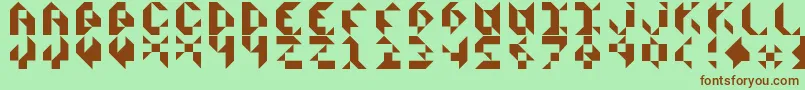 ScissorsCutsPaper Font – Brown Fonts on Green Background