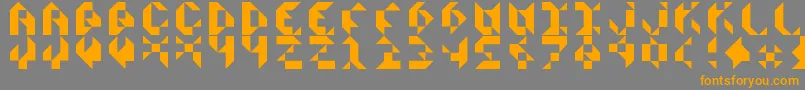 ScissorsCutsPaper Font – Orange Fonts on Gray Background