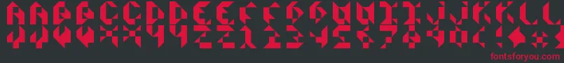 ScissorsCutsPaper Font – Red Fonts on Black Background