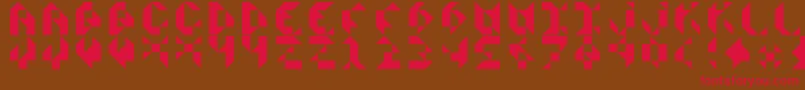 ScissorsCutsPaper Font – Red Fonts on Brown Background