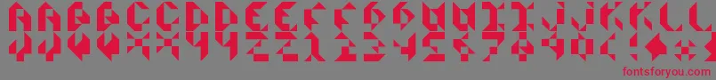 フォントScissorsCutsPaper – 赤い文字の灰色の背景