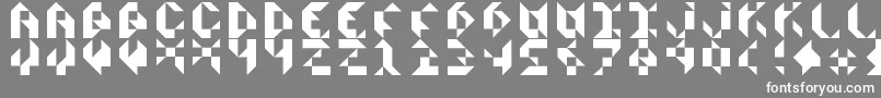 ScissorsCutsPaper Font – White Fonts on Gray Background