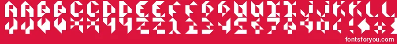 フォントScissorsCutsPaper – 赤い背景に白い文字