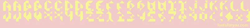 ScissorsCutsPaper Font – Yellow Fonts on Pink Background