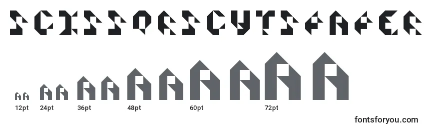 Размеры шрифта ScissorsCutsPaper