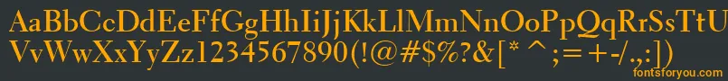 Transitional521BoldBt Font – Orange Fonts on Black Background
