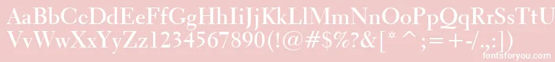Transitional521BoldBt Font – White Fonts on Pink Background