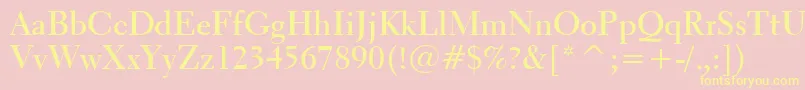 Transitional521BoldBt Font – Yellow Fonts on Pink Background