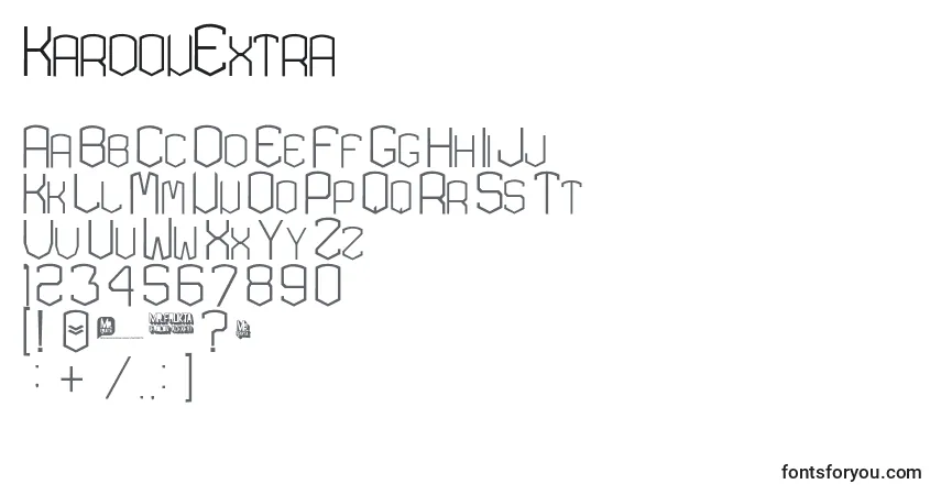 A fonte KardonExtra – alfabeto, números, caracteres especiais