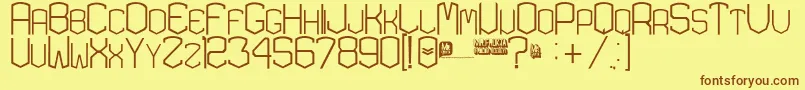 KardonExtra Font – Brown Fonts on Yellow Background