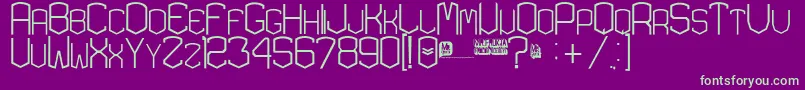 KardonExtra Font – Green Fonts on Purple Background