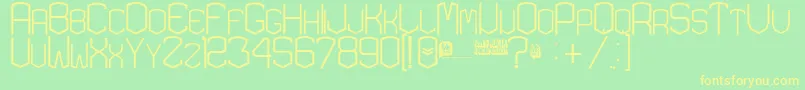 KardonExtra Font – Yellow Fonts on Green Background