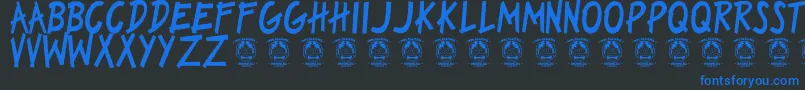 Dilove Font – Blue Fonts on Black Background