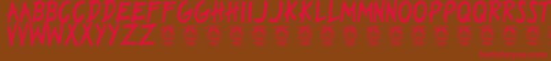Dilove Font – Red Fonts on Brown Background
