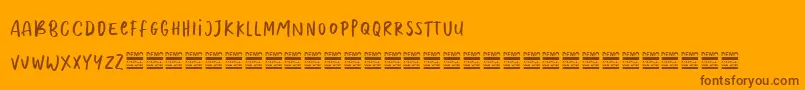 MoolrysDemo Font – Brown Fonts on Orange Background