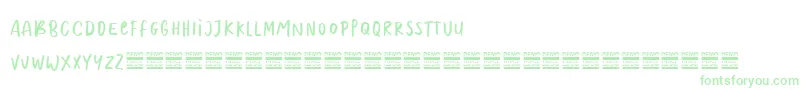 MoolrysDemo Font – Green Fonts on White Background