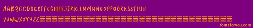 MoolrysDemo Font – Orange Fonts on Purple Background