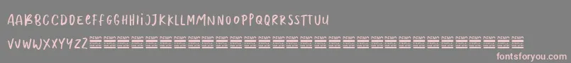 MoolrysDemo Font – Pink Fonts on Gray Background