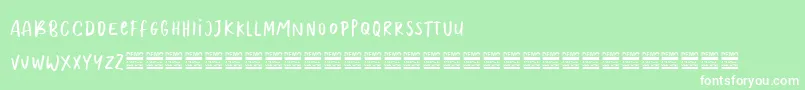 MoolrysDemo Font – White Fonts on Green Background