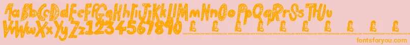 GoldenStar Font – Orange Fonts on Pink Background