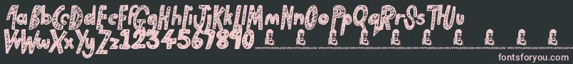 GoldenStar Font – Pink Fonts on Black Background