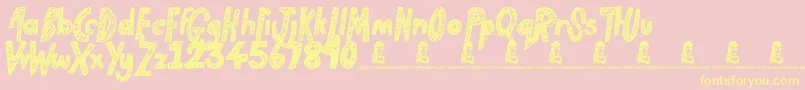 GoldenStar Font – Yellow Fonts on Pink Background