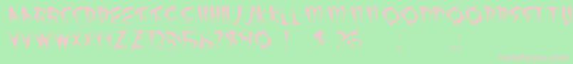 Atomic Sushi Font – Pink Fonts on Green Background