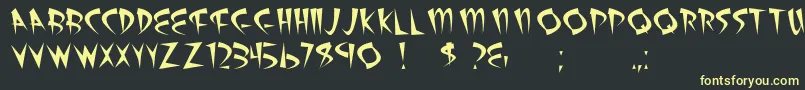 Atomic Sushi Font – Yellow Fonts on Black Background