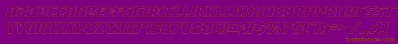 Lightsiderout Font – Brown Fonts on Purple Background