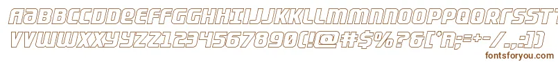 Шрифт Lightsiderout – коричневые шрифты на белом фоне