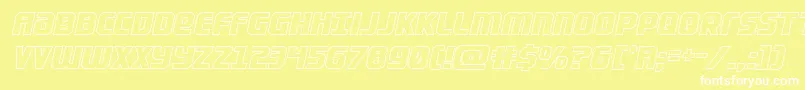 Lightsiderout Font – White Fonts on Yellow Background