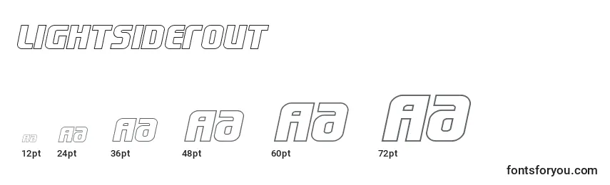 Lightsiderout Font Sizes