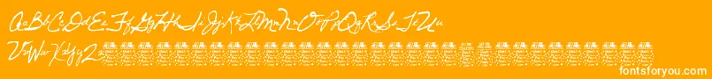 DancingpamDemo Font – White Fonts on Orange Background