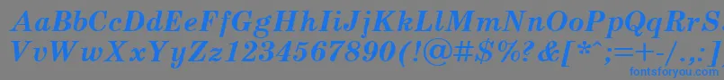 SchoolbookcBoldItalic Font – Blue Fonts on Gray Background