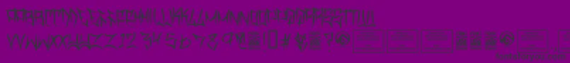 フォントTraviscountyThin – 紫の背景に黒い文字