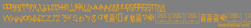 fuente TraviscountyThin – Fuentes Naranjas Sobre Fondo Gris