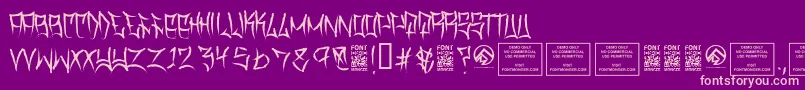 TraviscountyThin Font – Pink Fonts on Purple Background