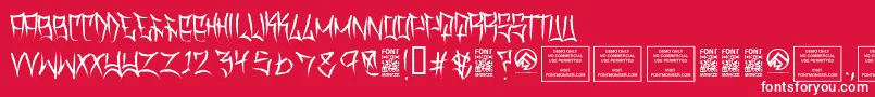 TraviscountyThin Font – White Fonts on Red Background