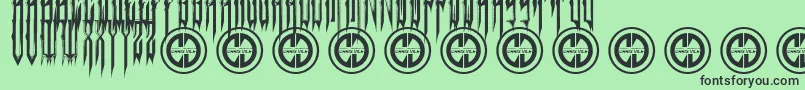 SintheticRegular Font – Black Fonts on Green Background