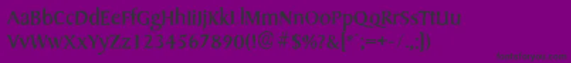 SydneyrandomRegular Font – Black Fonts on Purple Background