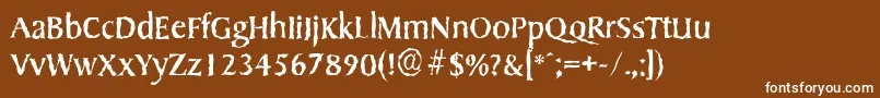 SydneyrandomRegular Font – White Fonts on Brown Background
