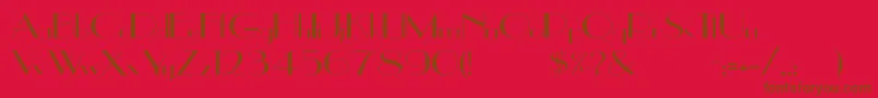 Police UppeaWd – polices brunes sur fond rouge