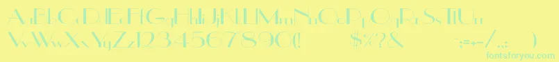 fuente UppeaWd – Fuentes Verdes Sobre Fondo Amarillo