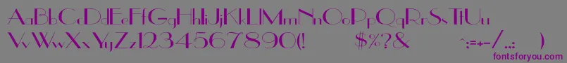 Шрифт UppeaWd – фиолетовые шрифты на сером фоне