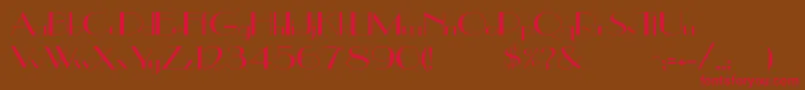 UppeaWd Font – Red Fonts on Brown Background