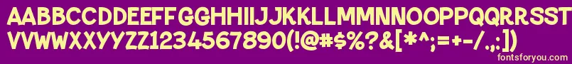 PaltimesolidRegular Font – Yellow Fonts on Purple Background