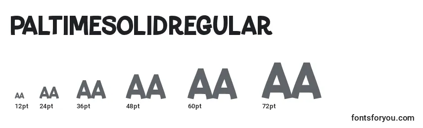 Размеры шрифта PaltimesolidRegular