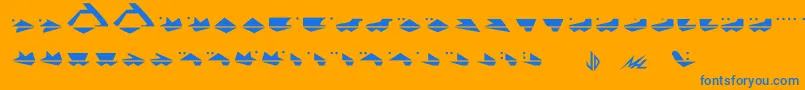 G.Machine Font – Blue Fonts on Orange Background