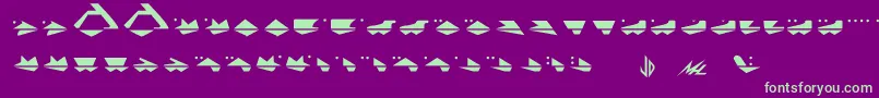 G.Machine Font – Green Fonts on Purple Background