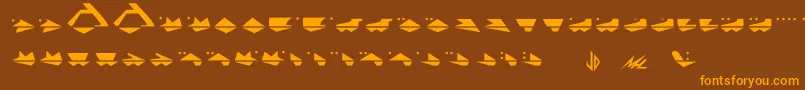G.Machine Font – Orange Fonts on Brown Background